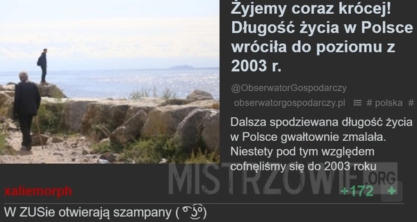 
    
			Żyjemy coraz krócej					