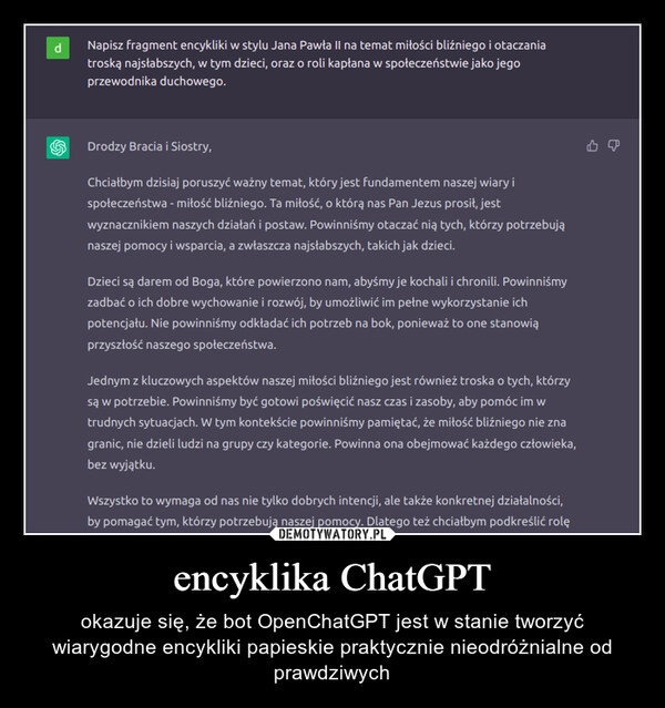 
    encyklika ChatGPT