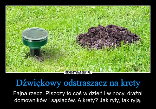 
    Dźwiękowy odstraszacz na krety