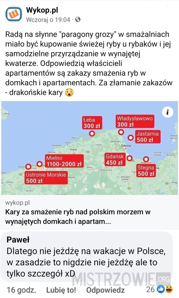 
    Kary za smażenie ryb