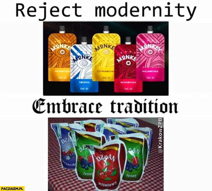 
    Alkotubki monkey reject modernity embrace tradition leśny dzban