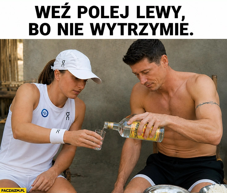 Świątek do Lewandowskiego weź polej lewy bo nie wytrzymie