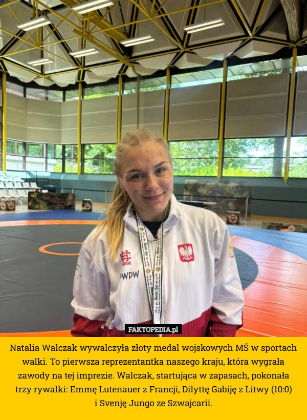 
    Natalia Walczak wywalczyła złoty medal wojskowych MŚ w sportach walki. To