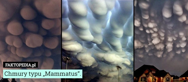 
    Chmury typu „Mammatus”.