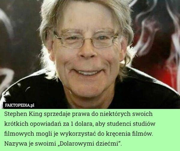 
    Stephen King sprzedaje prawa do niektórych swoich krótkich opowiadań za