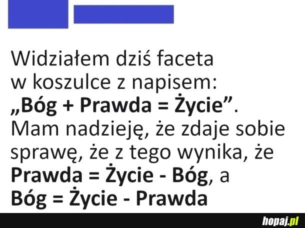 
    Ciekawe czy zdaje sobie z tego sprawę