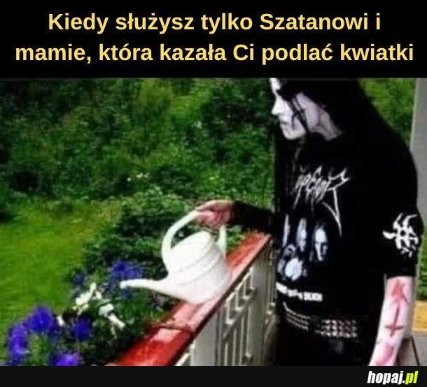 
    Kwiaty lepiej rosną, jak puści się im metal. 