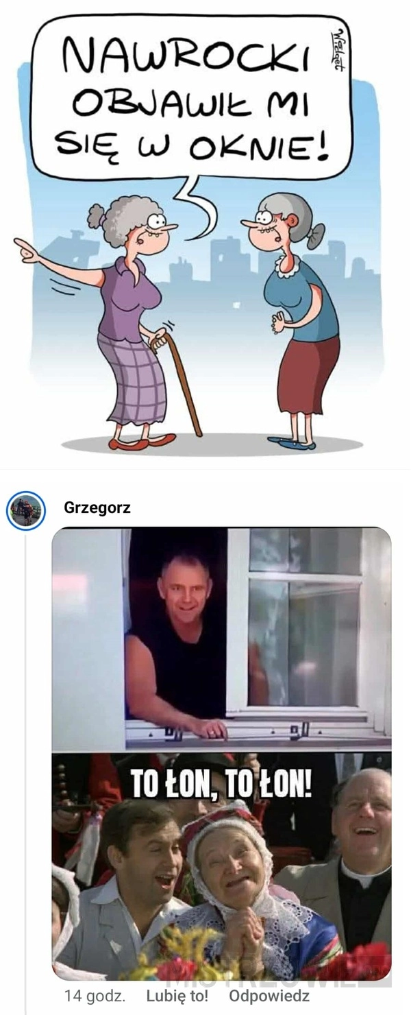 
    Nawrocki w oknie