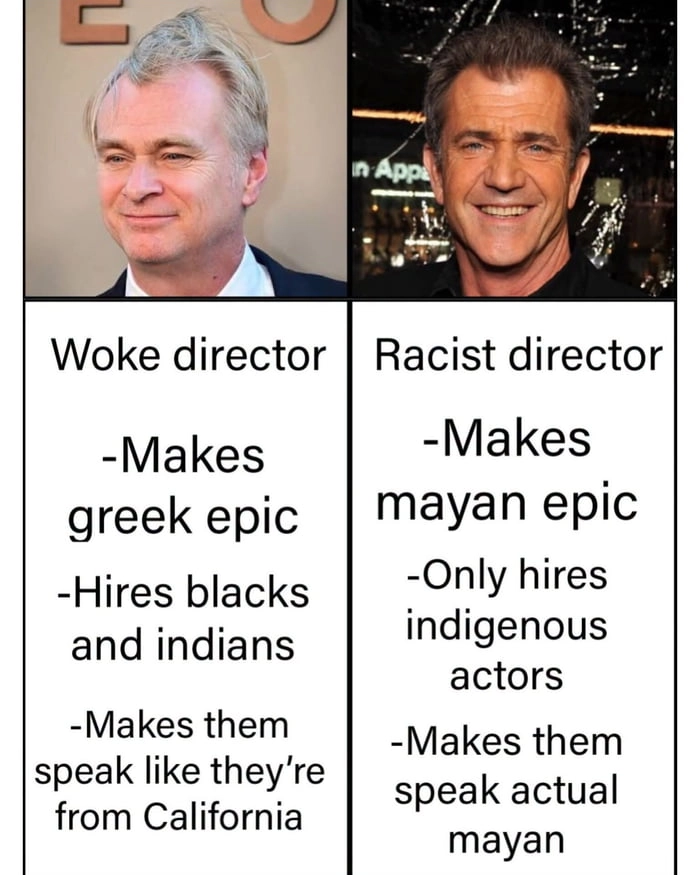 
    Guess which one is considered a racist?