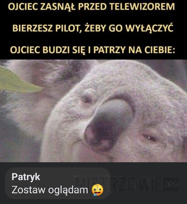 
    Ojciec ogląda TV