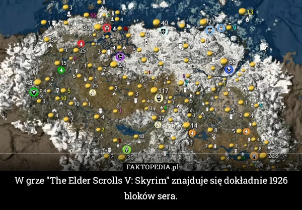 
    W grze "The Elder Scrolls V: Skyrim" znajduje się dokładnie 1770