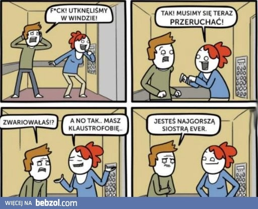 
    Utknęliśmy w windzie