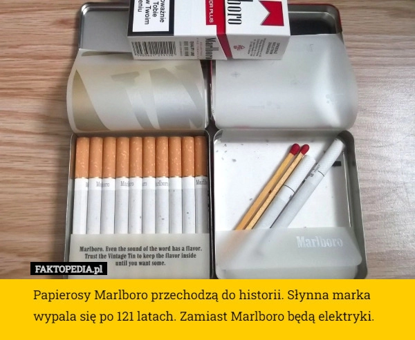 
    Papierosy Marlboro przechodzą do historii. Słynna marka wypala się po 121