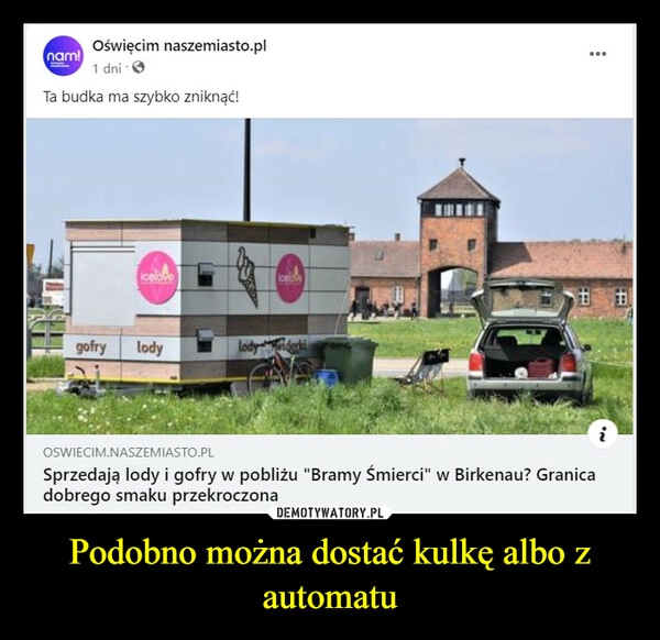 
    Podobno można dostać kulkę albo z automatu