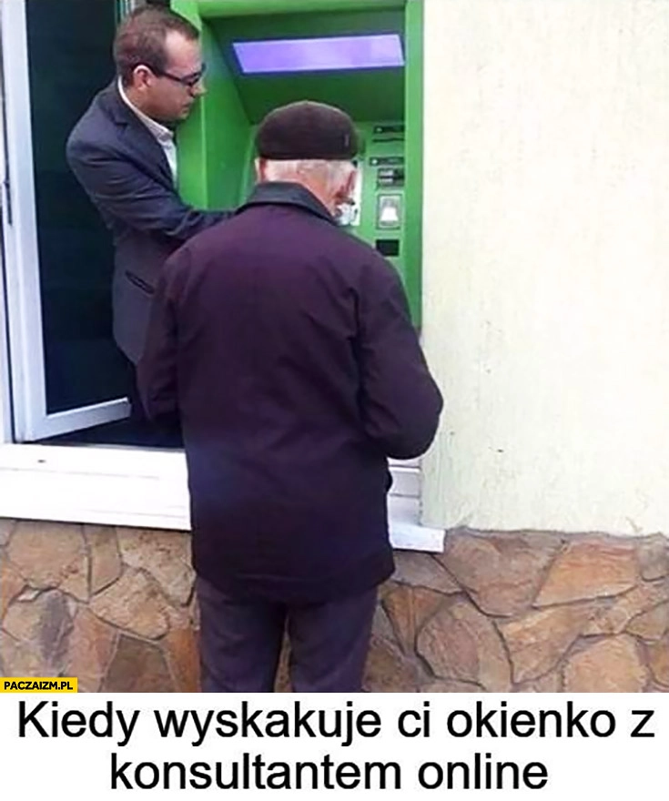 Kiedy wyskakuje Ci okienko z konsultantem online bankomat