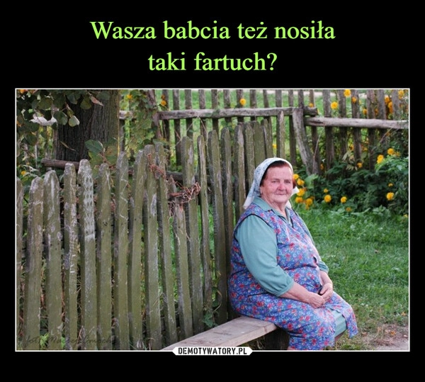 
    Wasza babcia też nosiła
taki fartuch?