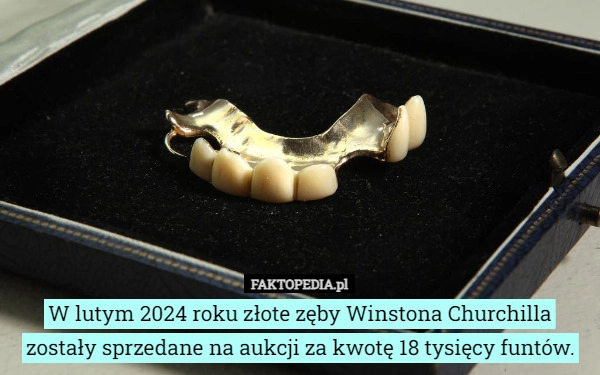 
    W lutym 2024 roku złote zęby Winstona Churchilla zostały sprzedane na aukcji