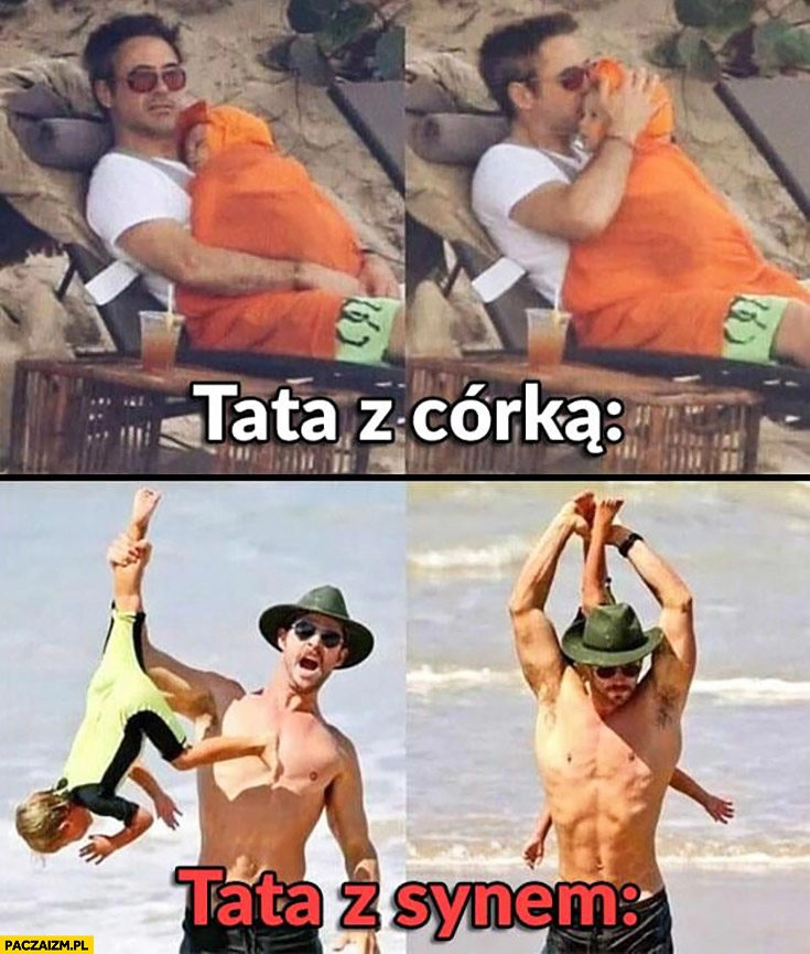 
    Tata z córką vs tata z synem porównanie