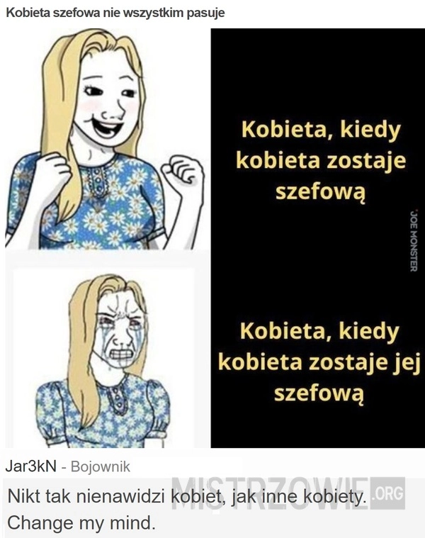 
    Kobieta szefowa nie wszystkim pasuje