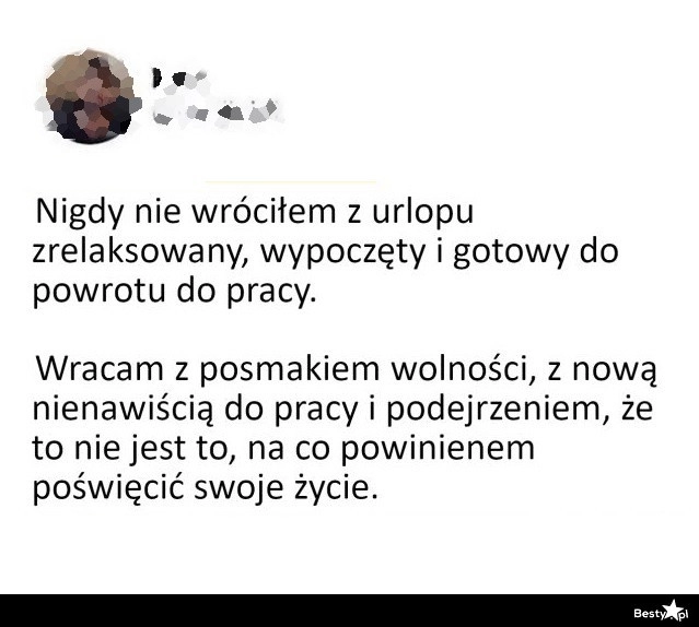 
    Powrót z urlopu 