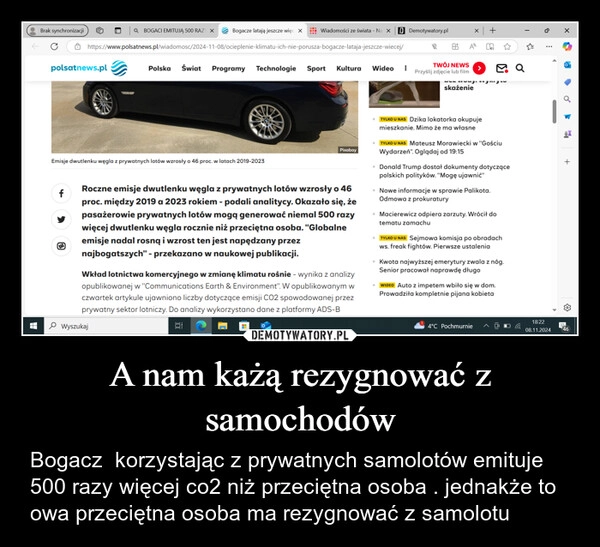 
    A nam każą rezygnować z samochodów