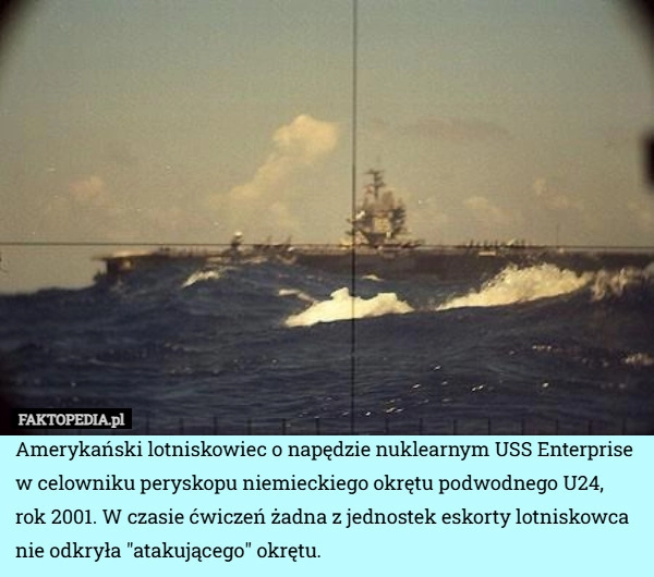 
    Amerykański lotniskowiec o napędzie nuklearnym USS Enterprise w celowniku