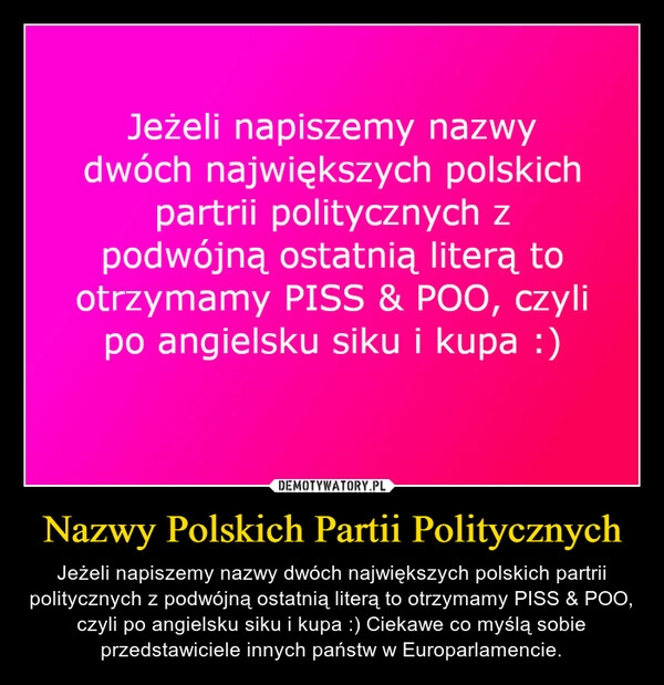 
    Nazwy Polskich Partii Politycznych