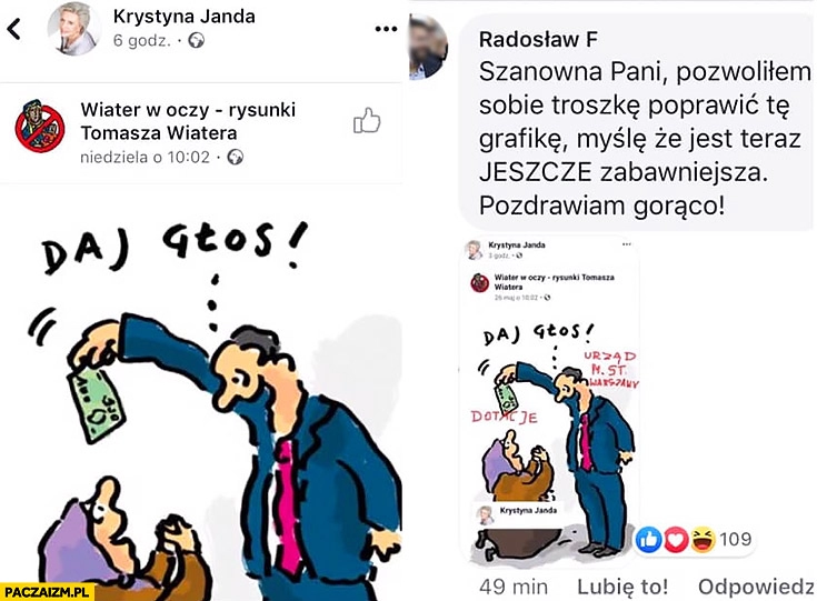 
    Krystyna Janda urząd miasta Warszawa dotacje przeróbka obrazka politycznego