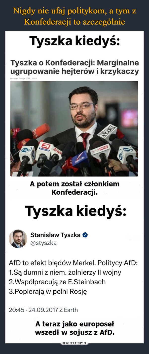 
    Nigdy nie ufaj politykom, a tym z Konfederacji to szczególnie