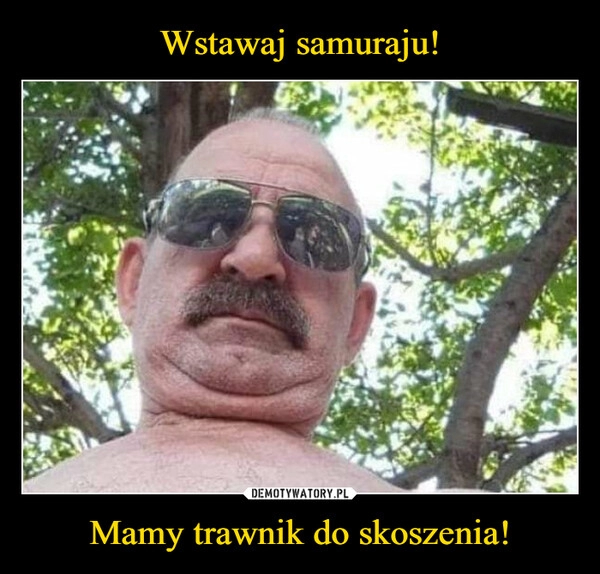 
    Wstawaj samuraju! Mamy trawnik do skoszenia!