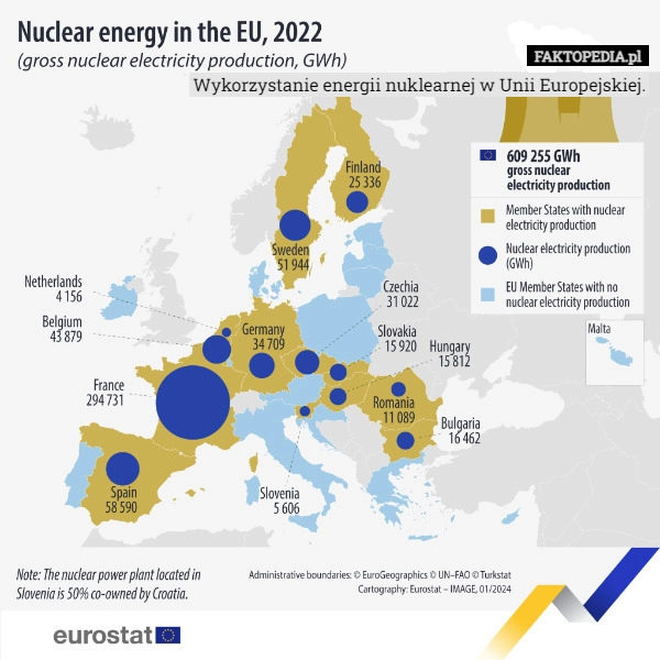 
    Wykorzystanie energii nuklearnej w Unii Europejskiej.