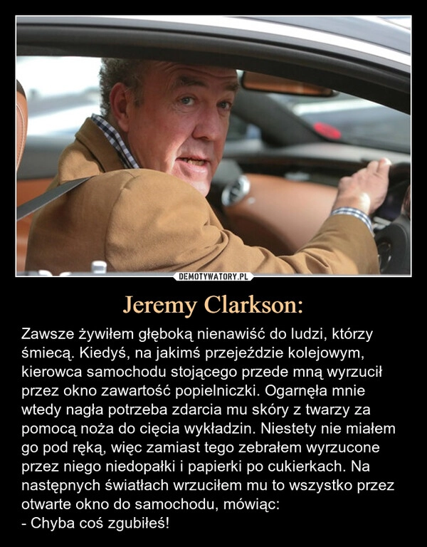 
    Jeremy Clarkson: