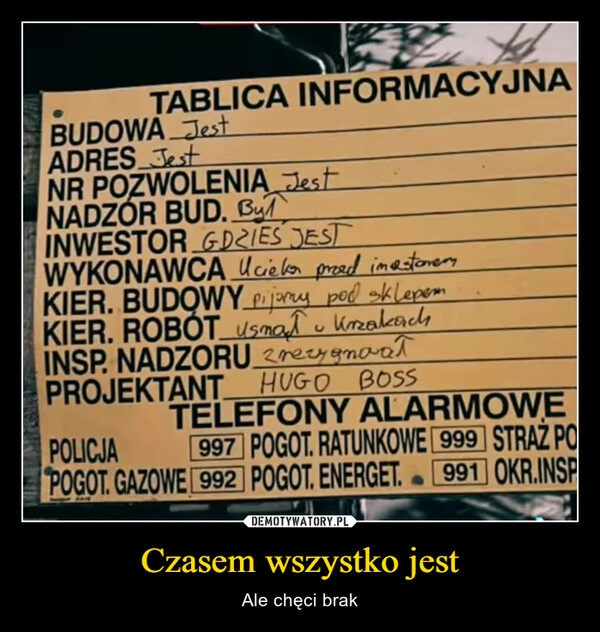 
    Czasem wszystko jest