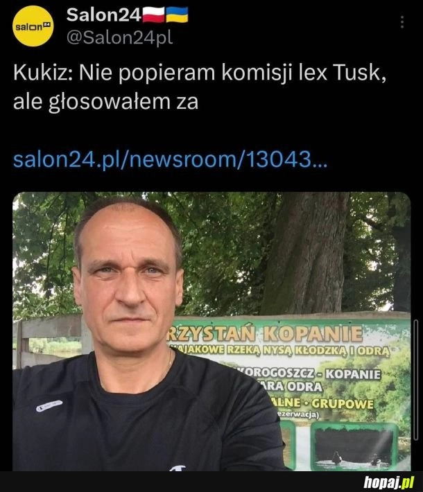 
    "Jestem za a nawet przeciw"