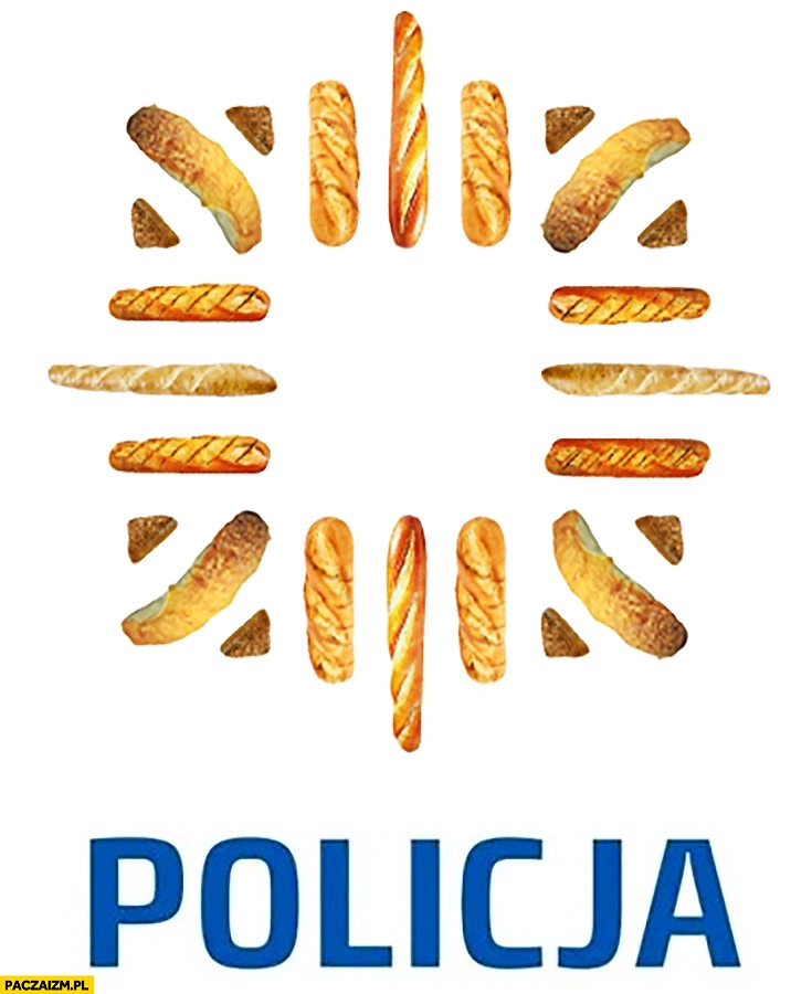 
    Policja logo z bagietek bagiety