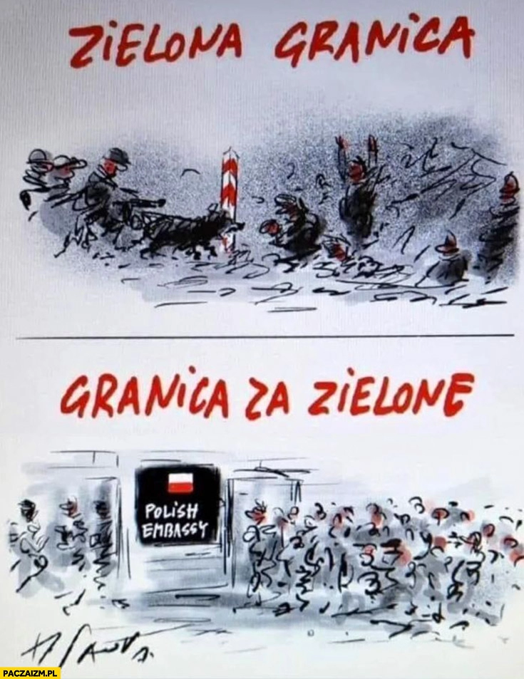 
    Zielona granica vs granica za zielone Sawka