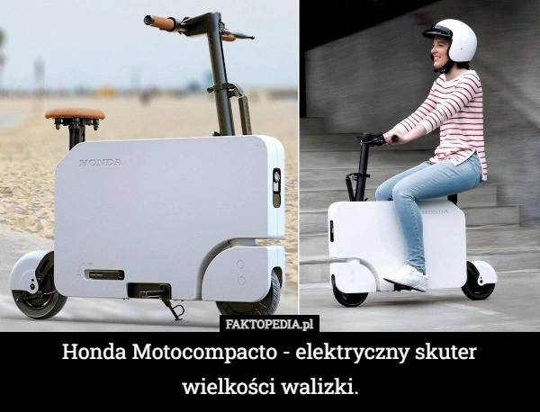 
    Honda Motocompacto - elektryczny skuter wielkości walizki.