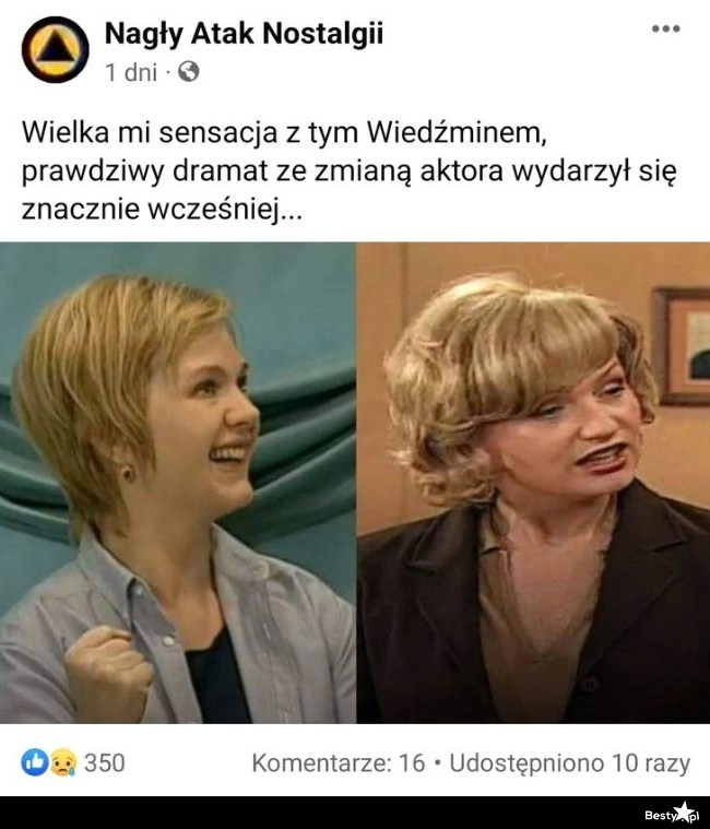 
    Prawdziwy dramat ze zmianą aktora 