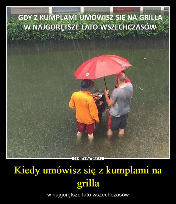 
    Kiedy umówisz się z kumplami na grilla