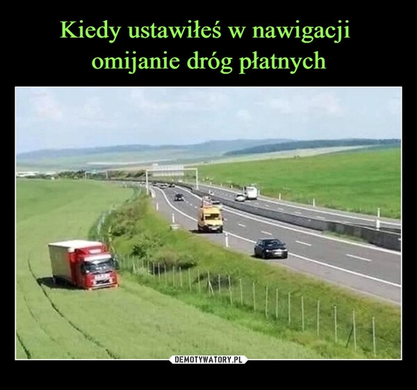 
    Kiedy ustawiłeś w nawigacji 
omijanie dróg płatnych