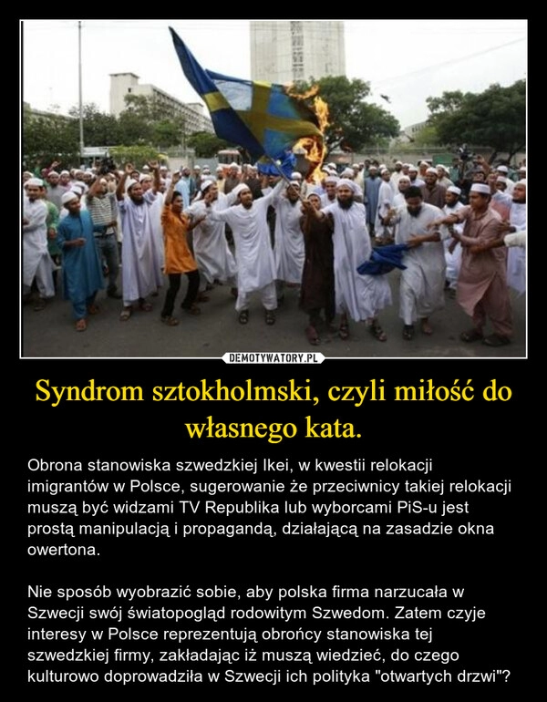 
    Syndrom sztokholmski, czyli miłość do własnego kata.