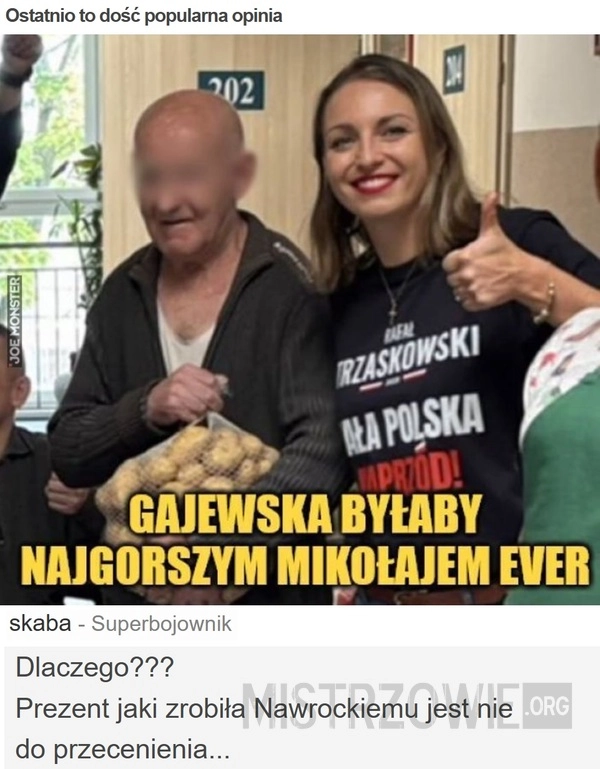 
    Ostatnio to dość popularna opinia