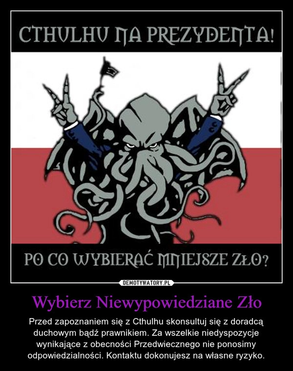 
    Wybierz Niewypowiedziane Zło